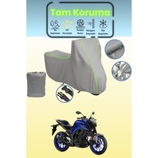 Dokaca Neo Gri Neon Fitilli Yamaha Mt-25 Abs Uyumlu Motosiklet Brandası, Koruyucu Örtü, Motor Branda