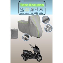 Dokaca Neo Gri Neon Fitilli Yamaha Nmax 155 Uyumlu Motosiklet Brandası, Koruyucu Örtü, Motor Branda