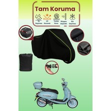 Dokaca Neo Siyah Neon Fitilli Arka Çanta Uyumlu Arora Ar 50 Cappuccino Uyumlu Motosiklet Brandası