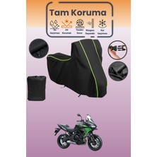 Dokaca Neo Siyah Neon Fitilli Kawasaki Kle 650 Versys Uyumlu Motor Branda, Koruyucu Örtü, Motosiklet Brandası