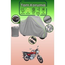 Dokaca Neo Gri Neon Fitilli Arka Çanta Uyumlu Kuba Cg 100 Uyumlu Motor Brandası, Koruyucu Örtü