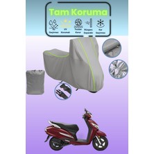 Dokaca Neo Gri Neon Fitilli Honda Activa 125 Uyumlu Motosiklet Brandası, Koruyucu Örtü, Motor Branda