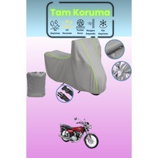 Dokaca Neo Gri Neon Fitilli Kuba Çita 50R Gold Uyumlu Motosiklet Brandası, Koruyucu Örtü, Motor Branda