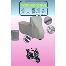 Dokaca Neo Gri Neon Fitilli Rks Newlight 125 Pro Uyumlu Motosiklet Brandası, Koruyucu Örtü, Motor Branda