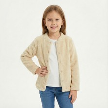 Peri Masalı Kız Çocuk Örme 2 Iplik %100 Pamuk Düğmeli Hırka 5-6-7-8 Yaş