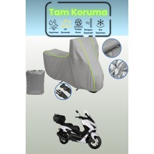 Dokaca Neo Gri Neon Fitilli Kuba Chia 125 Uyumlu Motosiklet Brandası, Koruyucu Örtü, Motor Branda