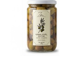Zafir Natural Doğal Fermente Tekir Yeşil Kırma Zeytin - Yeni Hasat - Katkısız & Geleneksel 400GR