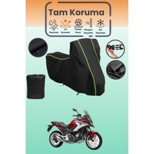 Dokaca Neo Siyah Neon Fitilli Honda Nc 750 x Dct Uyumlu Motor Branda, Koruyucu Örtü, Motosiklet Brandası