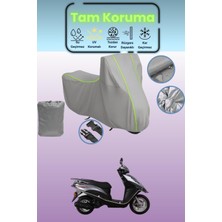 Dokaca Neo Gri Neon Fitilli Kanuni Mati 125 Uyumlu Motosiklet Brandası, Koruyucu Örtü, Motor Branda