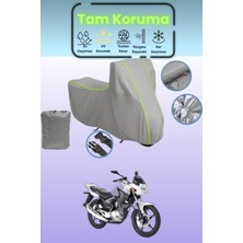 Dokaca Neo Gri Neon Fitilli Yamaha Ybr 125 Esd Uyumlu Motosiklet Brandası, Koruyucu Örtü, Motor Branda