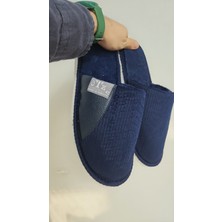 Slipcat Unisex Ev Terliği Kaymaz Tabanlı Ribana Kumaş Konforlu Model Şık ve Konforlu Ev Içi Terlik Yarı Deri