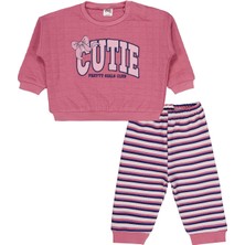 Civil Baby Cutıe Nakışlı 6-18 Ay Takım - Pembe 9-12 Ay