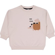 Civil Boys Dinozor Baskılı 2-5 Yaş Eşofman Takımı - Bej 5-6 Yaş