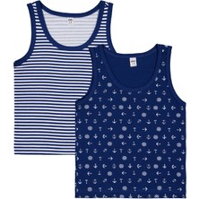 Civil Boys Sailor 2-10 Yaş Erkek Çocuk 2'li Atlet - Standart 8-9 Yaş