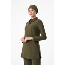 Almesta Premium Glory Cerrahi Tesettür Üst - Haki Yeşil