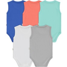Civil Baby Basıc 5 Li 0-36 Ay Çıtçıtlı Badi - Kırmızı 12-18 Ay