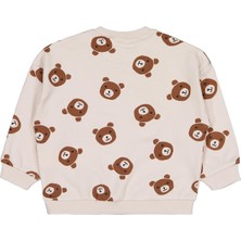 Civil Baby Ayı Baskı 6-18 Ay Sweatshirt - Bej 6-9 Ay