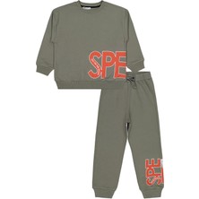 Civil Boys Sped Baskılı 6-9 Yaş Eşofman Takımı - Haki 7-8 Yaş