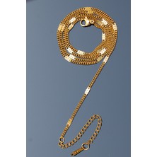 Rua Jewelry Çelik Italyan Işlemeli Klasik Zincir Kolye 2 mm Altın Renk | Kararmaz ,unisex ,2 Yıl Garantili