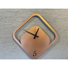 Nuvori Gold- Copper Metal Duvar Saati -Özel Ithal Geçişli ve Varaklı Renk || 40 Cm||