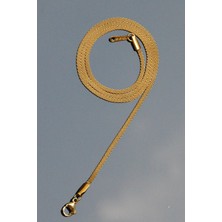 Rua Jewelry Çelik Italyan Örme Hasır Kolye 2 mm Altın Renk | Kararmaz ,unisex ,2 Yıl Garantili
