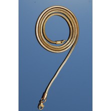 Rua Jewelry Çelik Italyan Küp Yılan Kolye 2 mm Altın Renk | Kararmaz ,unisex ,2 Yıl Garantili