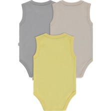 Civil Baby Basıc 3 Lü 0-36 Ay Çıtçıtlı Badi - Bej 3-6 Ay
