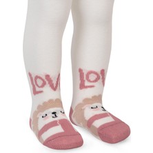 Civil Baby Love 6- Bebek Kız Külotlu Çorap - Ekru 6 Ay