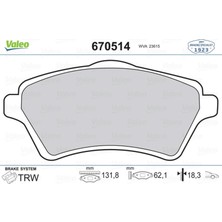 Valeo Mtxdpn Ön Balata Freelander 1.8 16V 00 06 2.0td4 00 06 2.5 V6 00 06 Rangerover 3.0td6 02 12