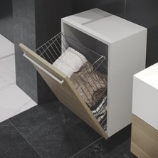 Starax Kapağa Monte Paslanmaz Çamaşır Sepeti (Demonte) G230XD260XY500MM