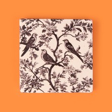 Matmel Kitchen Kuşlar Taş Bardak Altlığı - Renkli - 10X10 cm