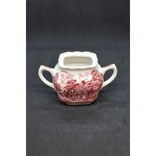 Ingiliz Kırsalı Temalı Kapaksız Porselen Şekerlik Çift Kulplu 200 ml