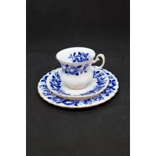 Paragon Aristocrat Bone China Porselen Duble Kahve Fincanı ve Tabakları 3 Parça 120 ml