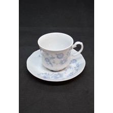 Abbetc Mitterteich Bavaria 5 Mavi Beyaz Kahve Fincanı 130 ml