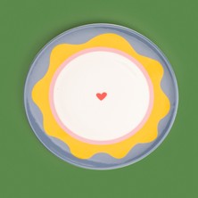 Matmel Kitchen Granny Servis Tabağı - Mavi / Sarı - 25 cm