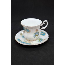 Turkuaz Fine Bone China Kahve/çay Fincanı ve Tabağı 2 Parça 120 ml