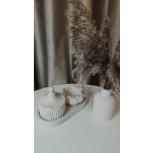 Özalp Decor Minimal 4’lü Dekor Set -Iskandinav Oda Dekoru-Lotus Minimal Vazo Set