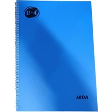 Marka U-4 A4 PP KP Spiralli 40 Yp Çizgili Defter-Lacivert