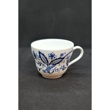 Mavi Soğan Desenli Dikey Form Tek Çay Fincanı 130 ml