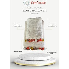 Püsküllü Yumuşak Pamuk Havlu Seti