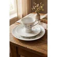 Fransız Limoges Selb Germany Porselen Çay/kahve Fincanı ve Tabakları 3 Parça 150 ml