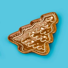 Matmel Kitchen Çam Ağacı Seramik Sunum Tabağı - Kahverengi