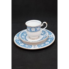 Paragon Tudor Rose Bone China Porselen Duble Kahve Fincanı ve Tabakları 3 Parça 120 ml