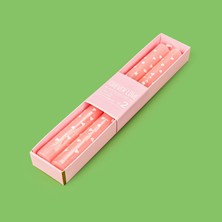 Kpm Kalp 2'li Şamdan Mum - Asorti - 25 cm