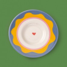 Matmel Kitchen Granny Çay Tabağı - Mavi / Sarı - 13 cm