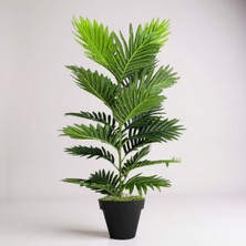 100 cm Yapay Areca Palmiyesi – Premium Dekoratif Iç Mekan Bitkisi Siyah Plastik Saksı