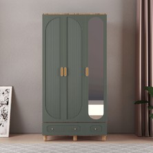 T&B Soho 3 Kapaklı Çekmeceli Gardırop - Mdf Kapak