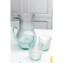 Comprox Sürahi Takım 3 Parça El Üretimi Sürahi ve 2 Bardak Hediye