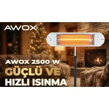 Ceritoğlu Awox Ecotec Infrared Beyaz 2500 W-Ayaklı-Duvar Monte Aparatlı-Enerji Tasarruflu-Geniş Alan Etkisi