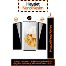 Mietubl Huawei Pura 70 Pro Uyumlu Hayalet Nano Ekran Koruyucu | 30° Gizlilik Filtreli, Kenarsız Tam Şeffaf, Kırılmaz Esnek Polymer Zırh